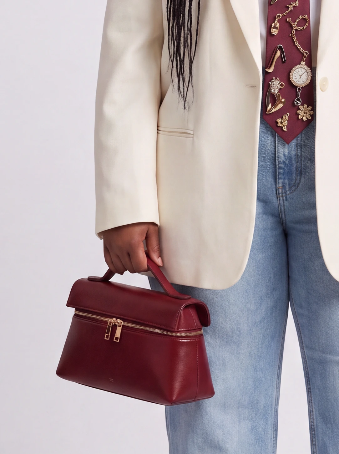 Burgundy Structured Bag — additional view 1