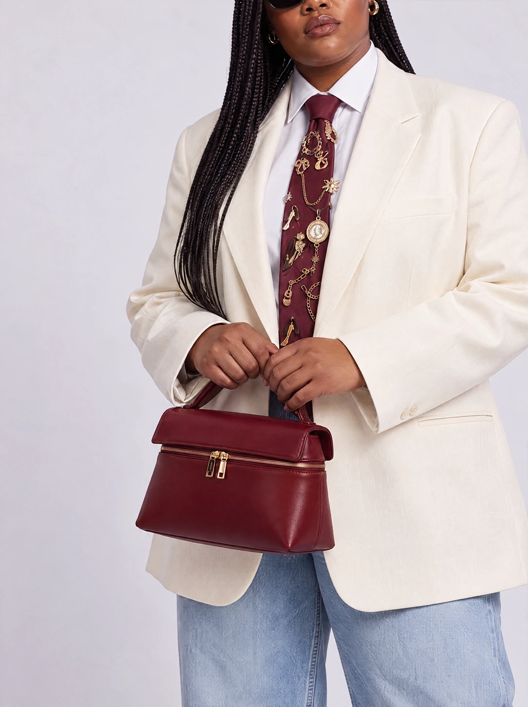 Burgundy Structured Bag — additional view 2
