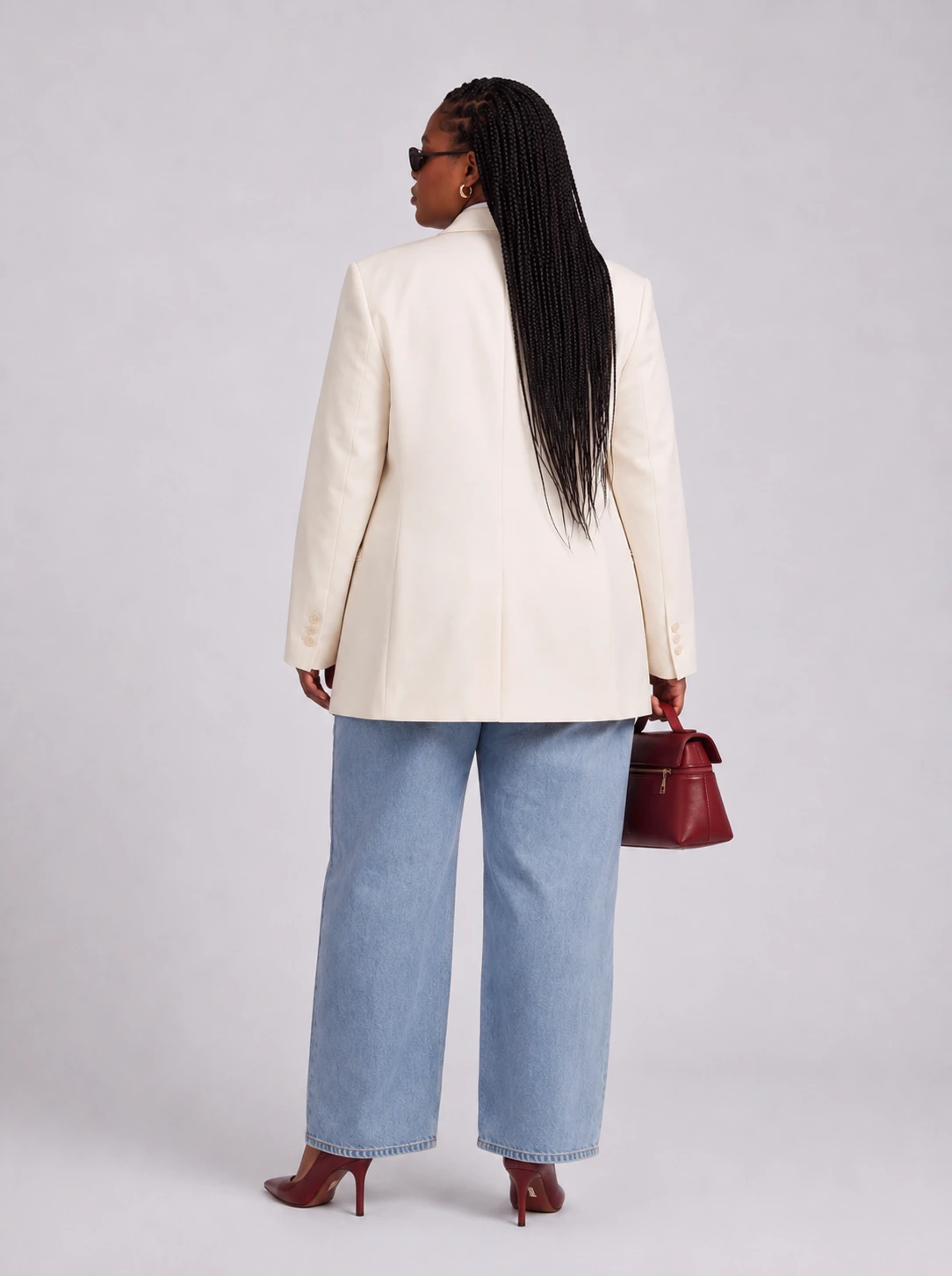 Maeve Wide-Leg Jeans in light blue, front view