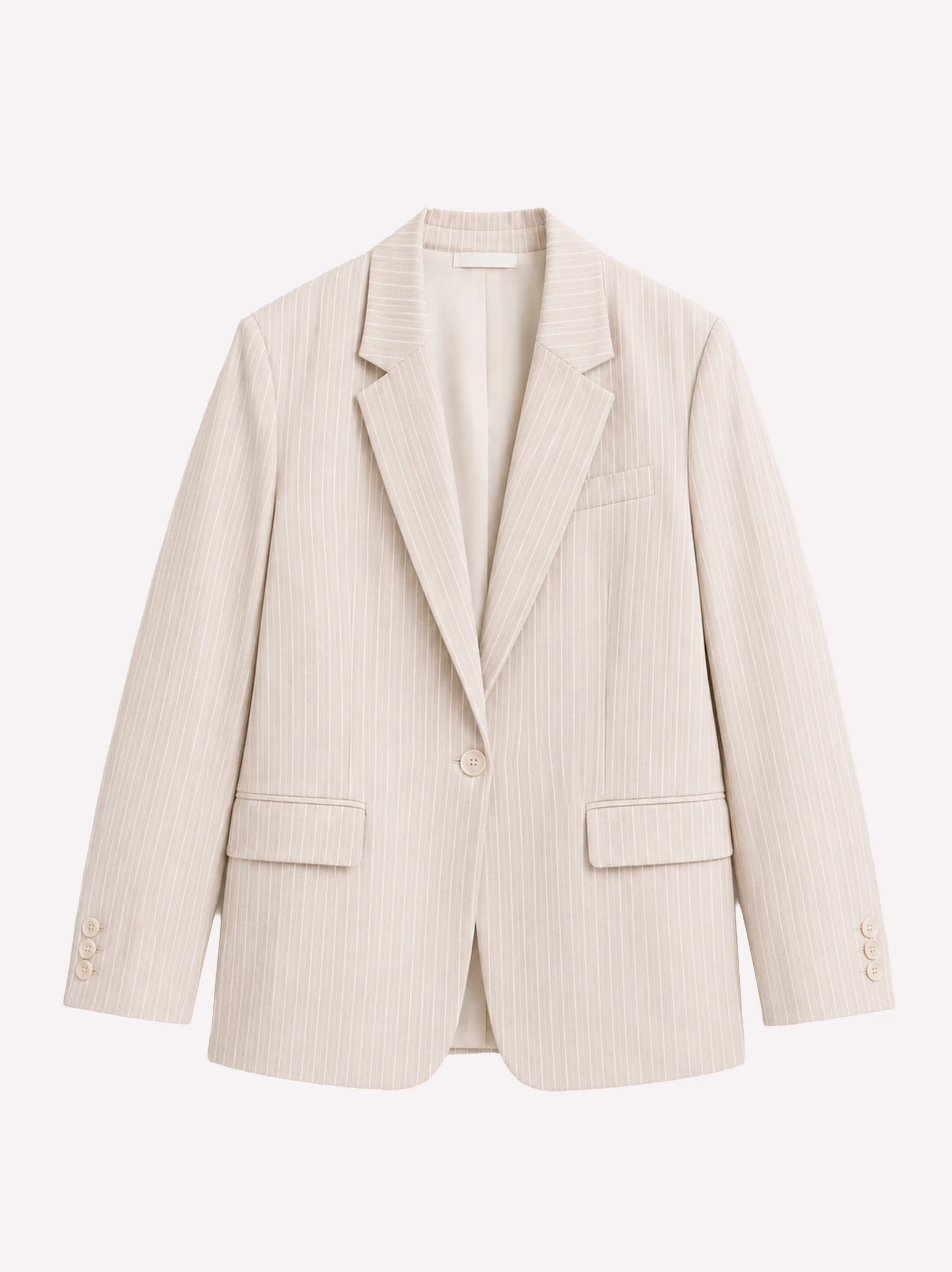 Ivory Pinstripe Blazer
