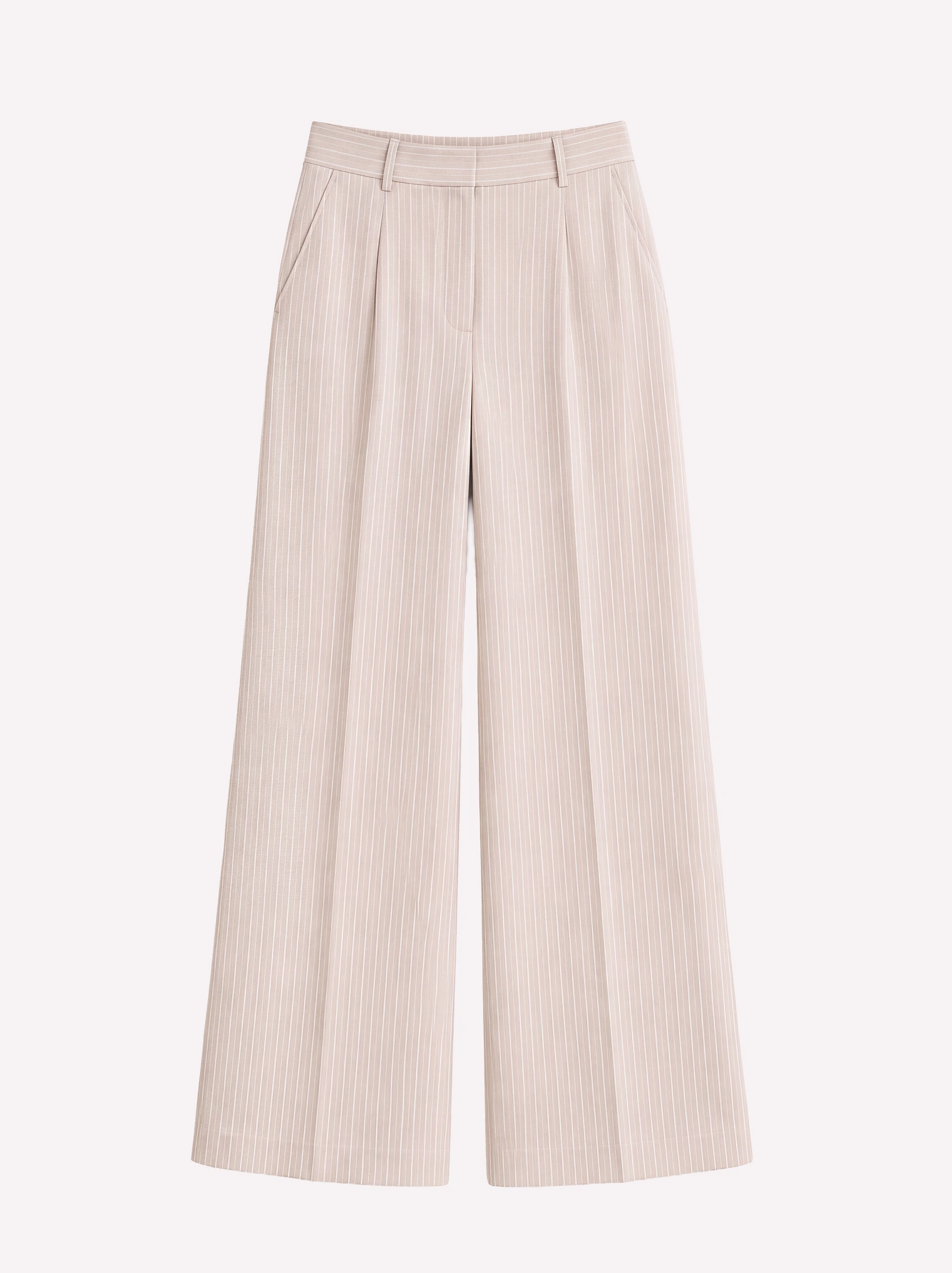 Ivory Wide-Leg Trousers